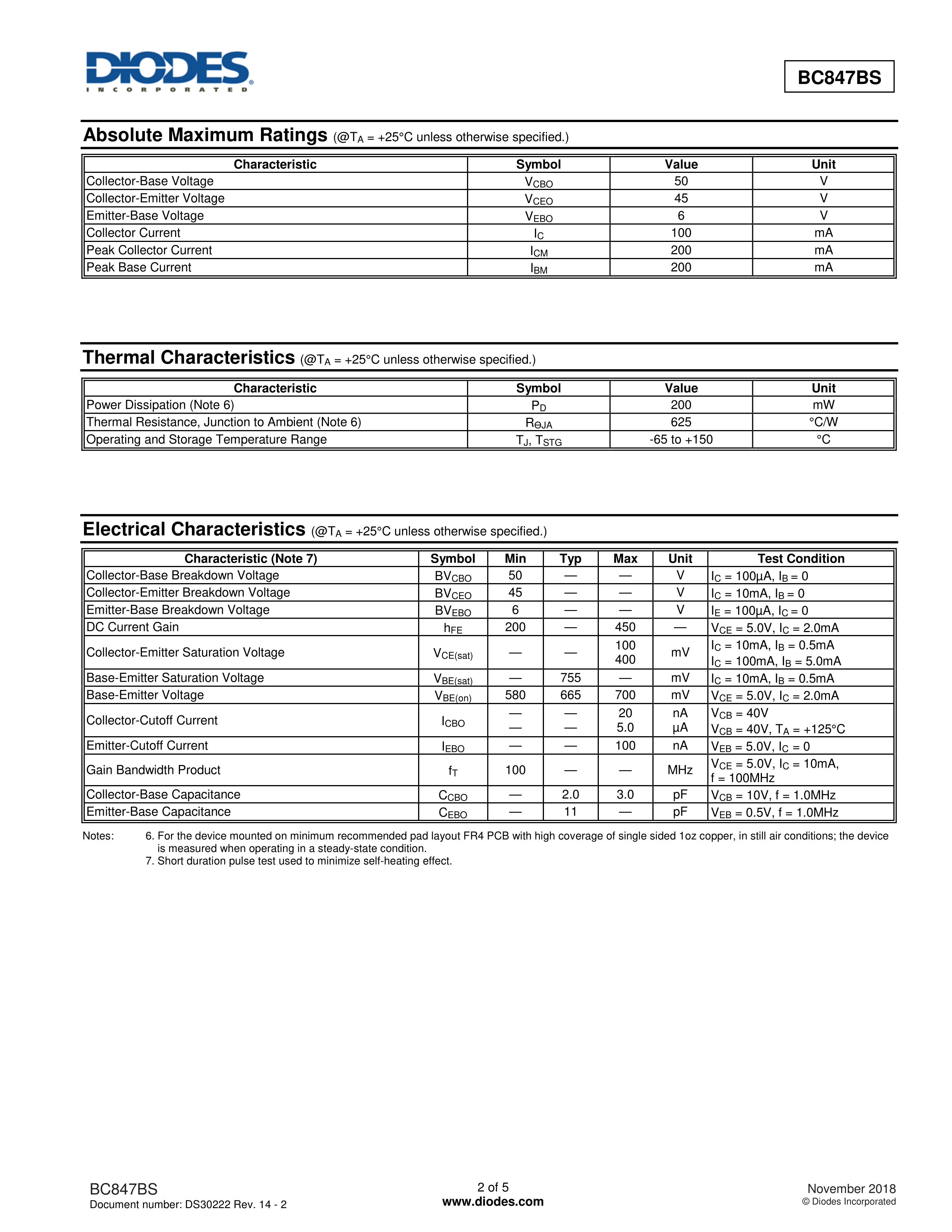 BC847BS-13-F数据手册SOT-363封装DIODES(美台)PDF规格书，中英文下载 - 规格书 - 芯片模块网 - 让芯片更简单！