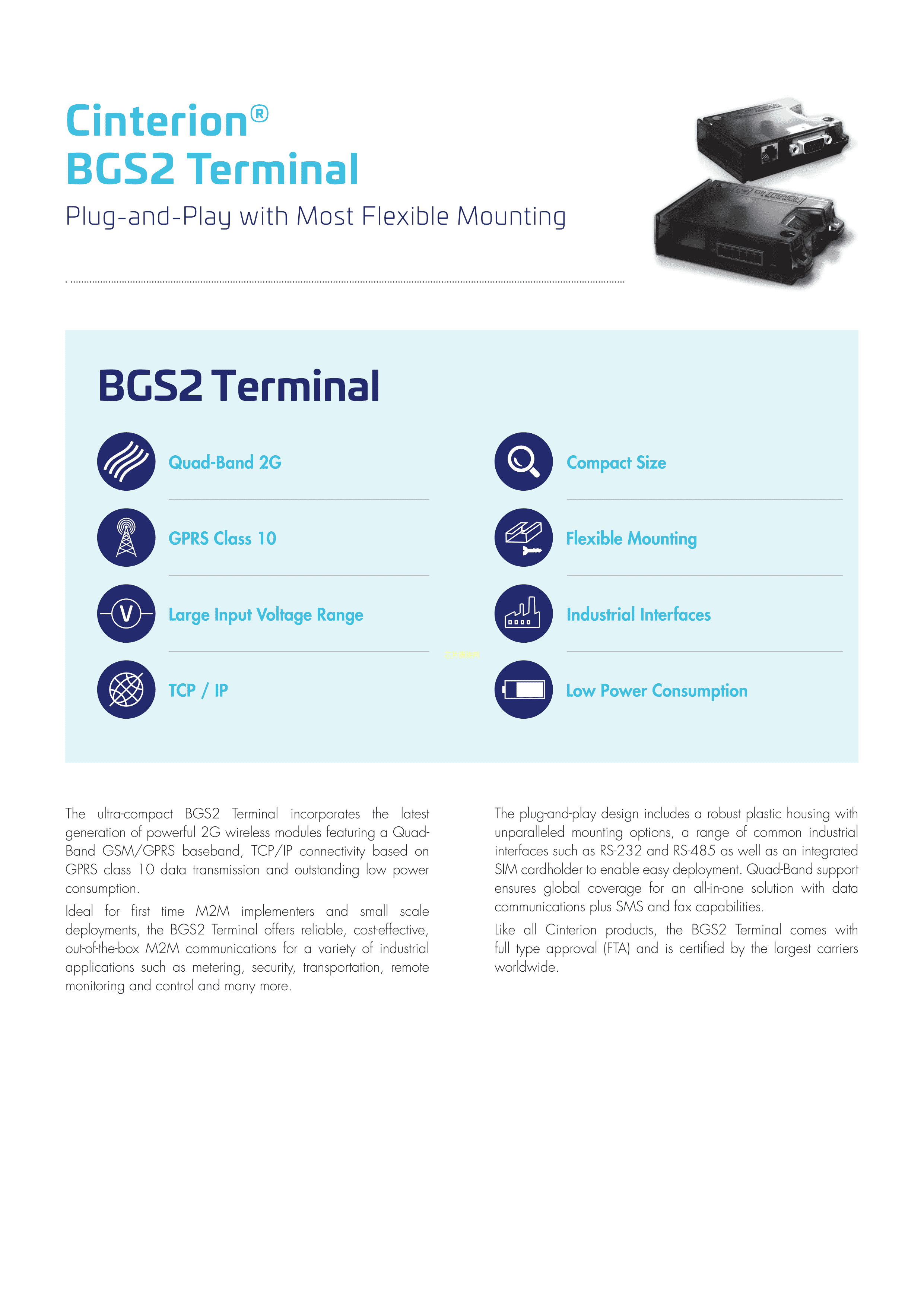 BGS2T-RS485数据手册Module封装THALESPDF规格书，中英文下载 - 规格书 - 芯片模块网 - 让芯片更简单！