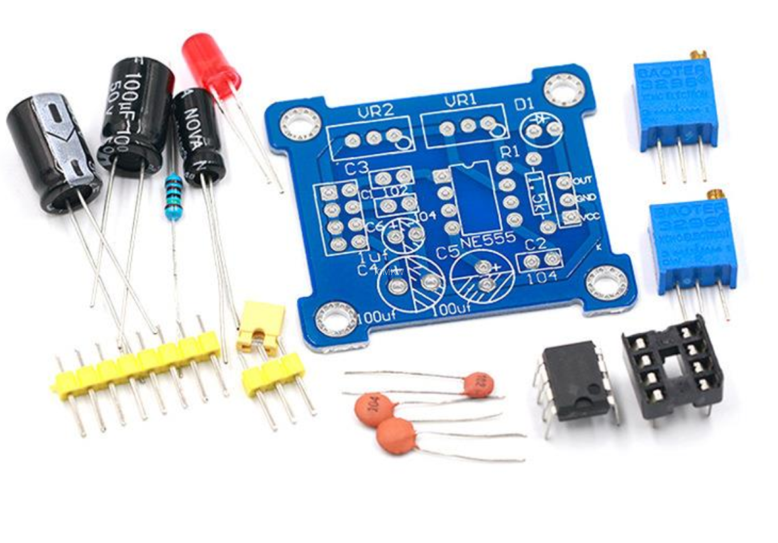 NE555方波信号发生器 脉冲发生器 电子制作散件 方波输出制做套件