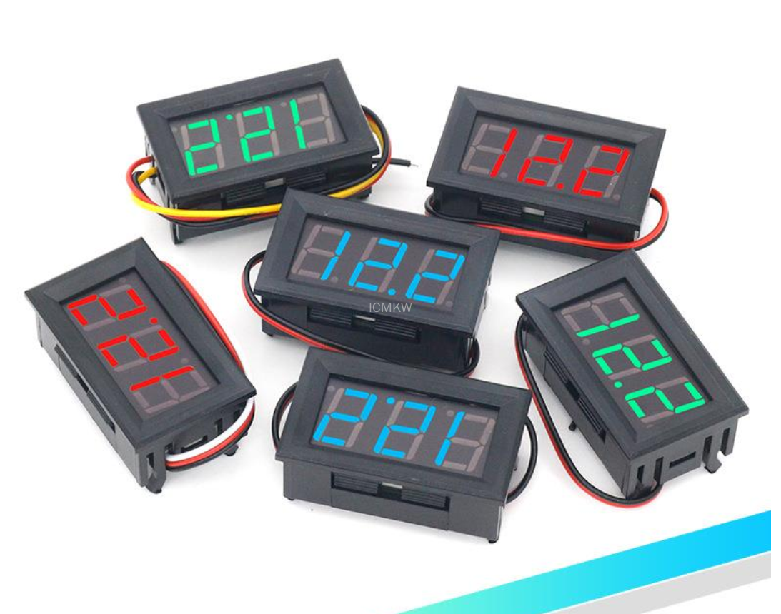 0.56寸直流LED数字电压表头 二线4.5V-30.0V 三线0-100V 反接保护