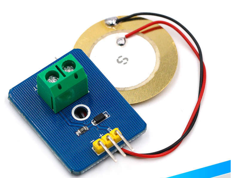 模拟压电陶瓷振动传感器 压电电子积木单机片模块