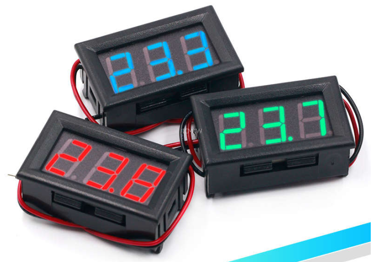 二线直流电压表头 DC4.5V-120V 反接保护0.56寸LED数字显示元器件