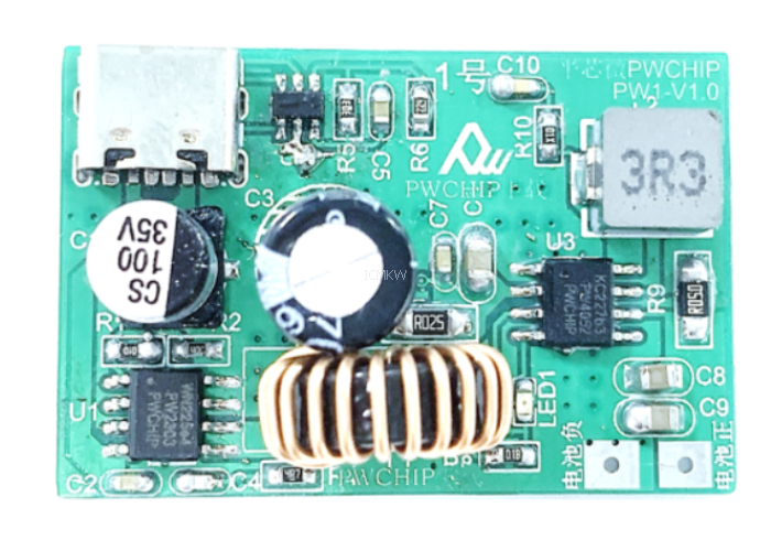 兼容 USB PD 快充输入单节锂电池 2A 充电芯片方案-1号板